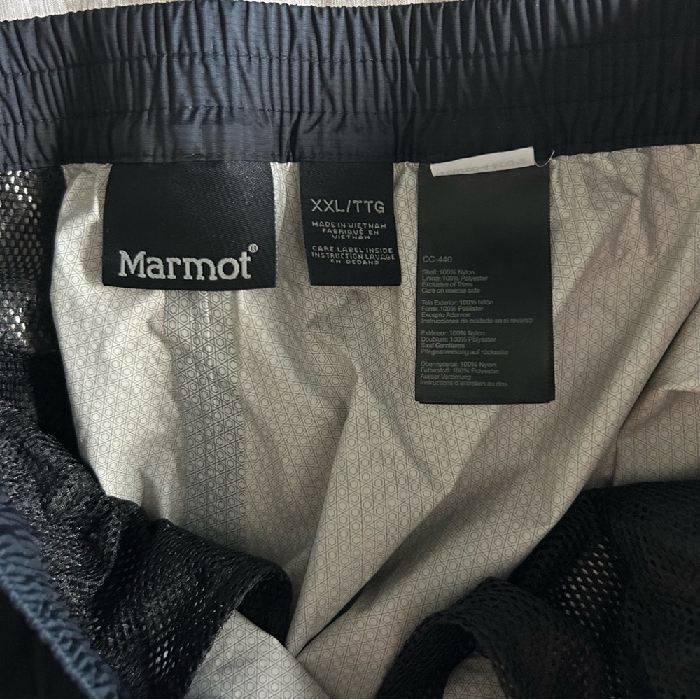 Marmot Men's PreCip Eco Full Zip Black Outerwear Rain Windbreaker Gorpcore Pants - Picture 9 of 14